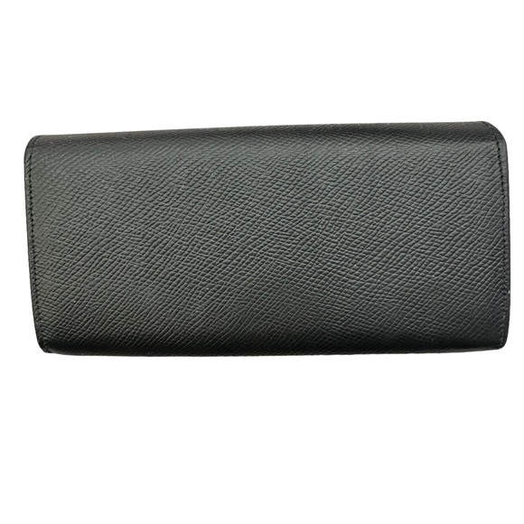 Celine Large Flap Wallet In Grained Calfskin Black - Picture 15 of 16